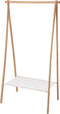 H&S Collection Kledingrek - Bamboe - Plank - Lichtbruin/Wit
