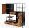 Livingfurn - Kabinetkast Brooklyn 140cm - Mangohout / Gecoat Staal