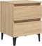 vidaXL - Nachtkastje - 40x35x50 - cm - bewerkt - hout - sonoma - eikenkleurig