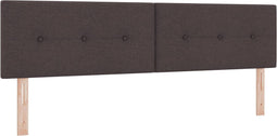 vidaXL - Hoofdbord - Met - Knopplooien - Donkerbruin - 180 - cm - Stof