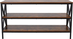 SensaHome Vintage - TV-meubel - Houten en stalen constructie - Bruin 140x40x62,5 cm