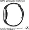 iMoshion Bandje Geschikt voor Fitbit Charge 2 / Lime - iMoshion Siliconen sport band ronde drukknoop zonder pinnetje - Zwart