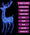 vidaXL - Kerstdecoratie - rendier - 250 - LED's - blauw - 180 - cm - acryl