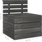 vidaXL - 2-delige - Loungeset - pallet - massief - grenenhout - donkergrijs