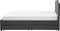 MONTPELLIER - Bed opbergruimte LED - Donkergrijs - 180x200 cm - Stof