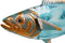 Wanddecoratie Home ESPRIT Blauw Multicolour Gouden Vis Mediterrane 70 x 4,5 x 25,5 cm (2 Stuks)