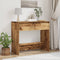 vidaXL - Wandtafel - 89x41x76,5 - cm - bewerkt - hout - oud - houtkleurig