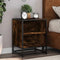 vidaXL - Nachtkastjes - 2 - st - 40x31x50 - cm - bewerkt - hout&metaal - gerookt - eiken