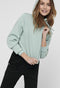 Only Play Dess Cropped - Sporttrui - Loose fit met capuchon - Mint groen - Maat L