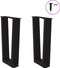vidaXL - Eettafelpoten - 2 - st - V-vormig - 38x(42-43,3) - cm - staal - zwart
