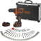 BLACK+DECKER BDCDD12 - Accuboormachine 10.8V - 2 accu's + 100 accessoires - zwart