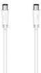Hama Antennekabel - Coax-stekker naar coax-koppeling - 90 dB - Wit