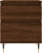 vidaXL - Nachtkastje - 40x35x50 - cm - bewerkt - hout - bruin - eikenkleur