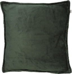 Dutch Decor CILLY - Kussenhoes fleece 45x45 cm - Mountain View - donkergroen - met rits