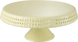 J-Line bord Cake bord - taartplateau - keramiek - lichtgeel - large