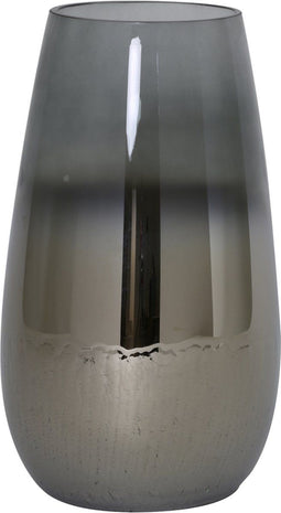 Light & Living - Vaas Zilver Metallic Grijs Glas IZEDA - 23x23x40 - Grijs