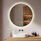 S'afielina Ronde Badkamerspiegel met LED Verlichting Zwart Ø60 x 3 cm - Dimbaar - Anti Condens -