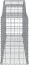 vidaXL - Schanskorven - 4 - st - gewelfd - 300x50x80/100 - cm - gegalvaniseerd - ijzer