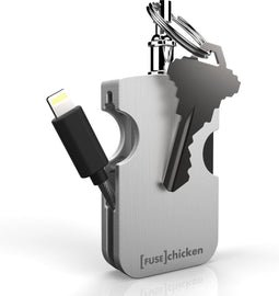 FuseChicken Armour Travel - USB naar Lightning kabel - Aluminium - Zilver