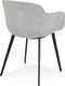 Alterego Riga - Grijs Stof - Met Armleuningen - 59x54x80cm