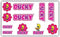 Fc Fietsstickers Ducky Junior 14 X 20 Cm Papier Roze