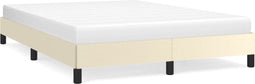 vidaXL - Bedframe - kunstleer - crèmekleurig - 140x190 - cm