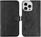 Selencia iPhone 14 Pro Max - Echt Lederen Bookcase - Ruimte voor 3 pasjes - Zwart