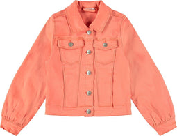 NAME IT KIDS NKFATACCAS TWI JACKET DD - Spijkerjas - Pofmouwen - Oranje - Maat 128