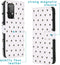 iMoshion Hoesje Geschikt voor Samsung Galaxy A52 (4G) / A52s / A52 (5G) Hoesje Met Pasjeshouder - iMoshion Design Softcase Bookcase - Wit / Zwart / Hearts Allover White