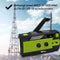 Brixy BR15 - Noodradio - 4000 mAh Powerbank - Solar - Zaklamp - Groen