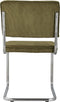 Zuiver Ridge Rib Eetkamerstoelen Groen - Set van 2