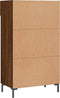 vidaXL - Schoenenkast - 60x35x105 - cm - bewerkt - hout - bruin - eikenkleur