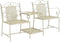 vidaXL - Tuinbank - 2-zits - 161 - cm - staal - wit