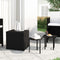 vidaXL - Tuinbijzettafels - 3 - st - poly - rattan - zwart