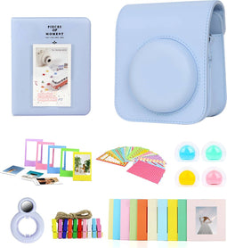 Complete Accessoires Set Geschikt voor Fujifilm Instax Mini 12 - Camera Tas met Filters, Fotoalbum en Meer - Blauw