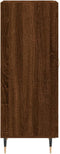 vidaXL - Dressoir - 34,5x34x90 - cm - bewerkt - hout - bruin - eikenkleur