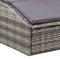 vidaXL - Ligbed - met - kussen - poly - rattan - grijs