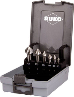 RUKO 102152ERO - Kegelverzinkboorset 6-delig 6.3-20.5 mm HSSE-Co 5 - Cilinderschacht (6 stuks)