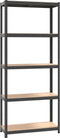 vidaXL-Opbergrek-5-laags-3-st-staal-&-bewerkt-hout-antracietkleurig