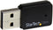 Startech.com USB433WACDB - USB 2.0 AC600 mini-dubbelband draadloze netwerkadapter 802.11ac - Zwart