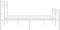 vidaXL - Bedframe - met - hoofd- - en - voeteneinde - metaal - wit - 160x200 - cm