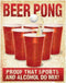 Metalen Retro Bord Beer Pong
