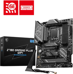 MSI Z790 GAMING PLUS WIFI - Moederbord ATX - Intel Z790 2.5Gbps Ethernet Wi-Fi 6 Bluetooth 5.3 - 4x DDR5 (192GB max)