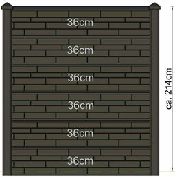 Tuindeco - Berton sleufpaal Reest wit/grijs tussenmodel 280 cm met kabeldoorvoer Tuindeco