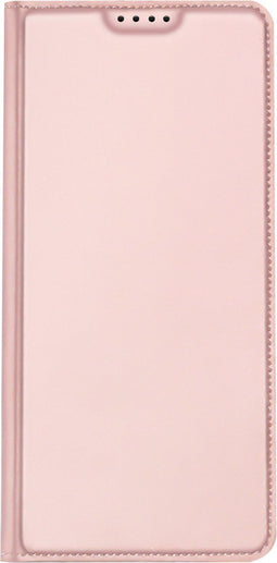 Dux Ducis Hoesje Met Pasjeshouder Geschikt voor Samsung Galaxy A04 - Dux Ducis Slim Softcase Bookcase - Rosé Goud
