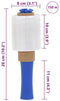 vidaXL - Stretchfolies - 50 - stuks - transparant - 23 - µm - 10 - cm - x - 150 - m