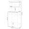Eugad Wasmachinekast met 3 Planken en Ophangstang Licht Eiken Wit 67 x 40 x 162 cm