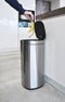 DESQ® Prullenbak 50 liter - Touch afvalbak - Onzichtbare afvalzak bevestigingsring - RVS - Softclose - Dutch Design - Zilver