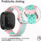 iMoshion Bandje Geschikt voor Fitbit Versa 4 / 3 / Sense (2) / Mintgroen - iMoshion Siliconen sport band zilveren gesp zilveren kastaansluiting - Roze
