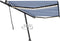vidaXL - Luifel - handmatig - uittrekbaar - met - LED - 500x300 - cm - blauw - en - wit